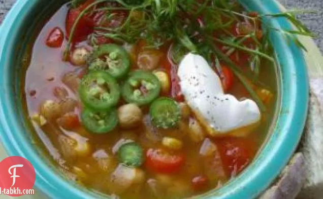 شوربة غاربانزو الحارة