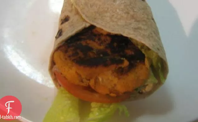 فطائر البطاطا الحلوة والحمص