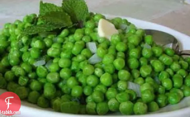 البازلاء الإنجليزية مع النعناع