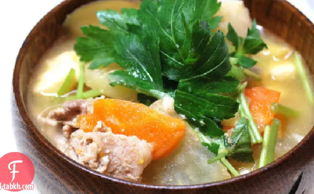 حساء الخضار ميسو