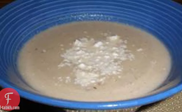 شوربة باذنجان مشوي غني ودسم