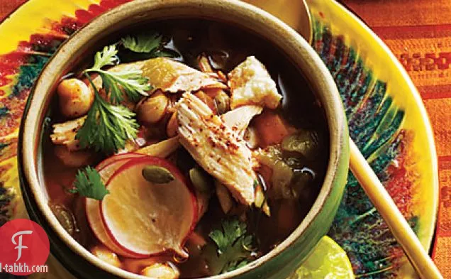 حساء الديك الرومي المكسيكي