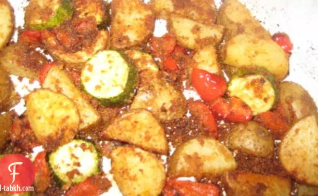 كوسة وخبز البطاطس