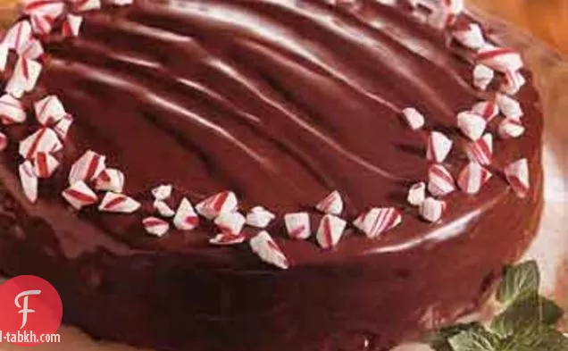 كعكة الشوكولاتة الثلاثية مع حشوة الشوكولاتة والنعناع