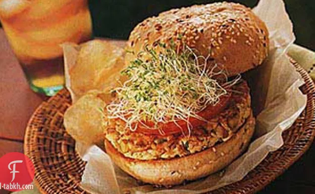 البرغر التوفو اللوز المحمص