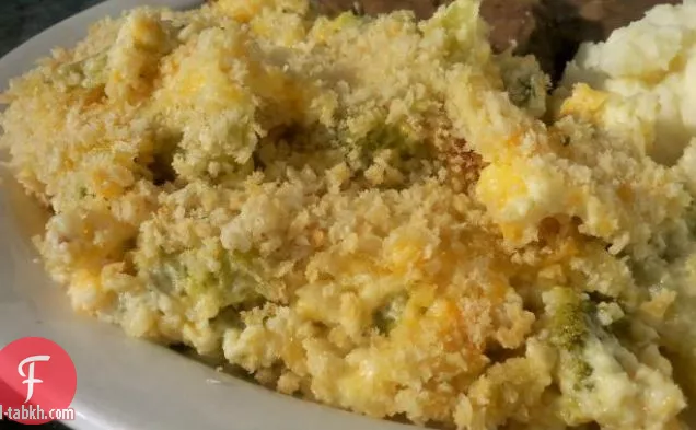 طاجن الأرز والبروكلي والجبن