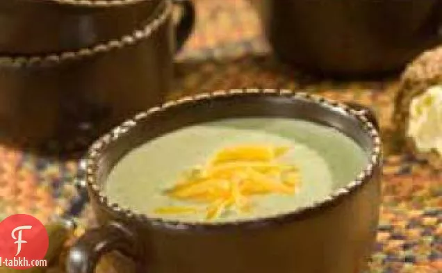 شوربة البروكلي سهلة الدسم