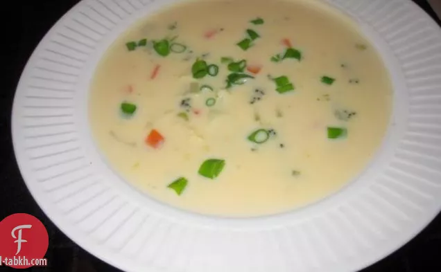 شوربة البروكلي مع جبنة الشيدر