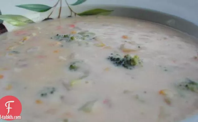 شوربة جبن بطاطس سهلة