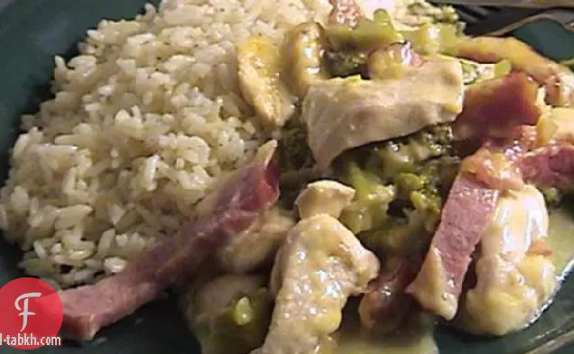 طاجن دجاج بروكلي كوردون بلو