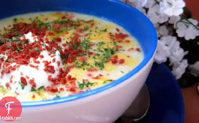 حساء البطاطا المخبوزة