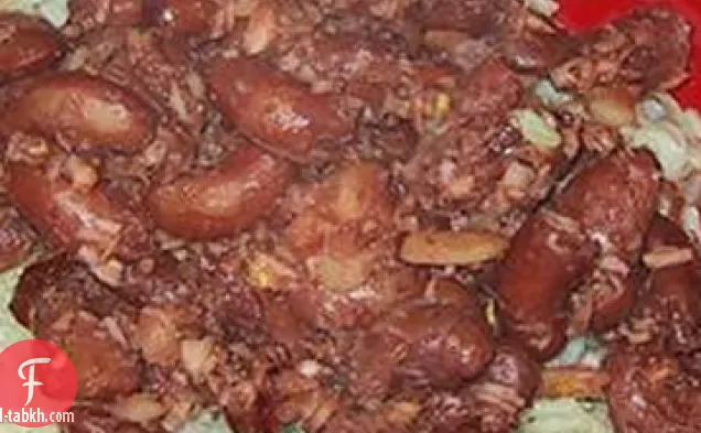 الفول الجامايكي وطبق الأرز
