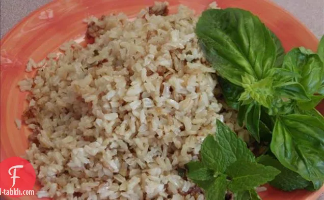 أرز بسمتي بالريحان والنعناع