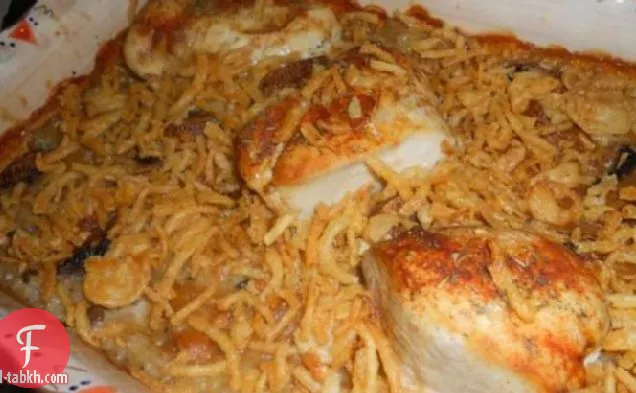 خبز الدجاج والأرز