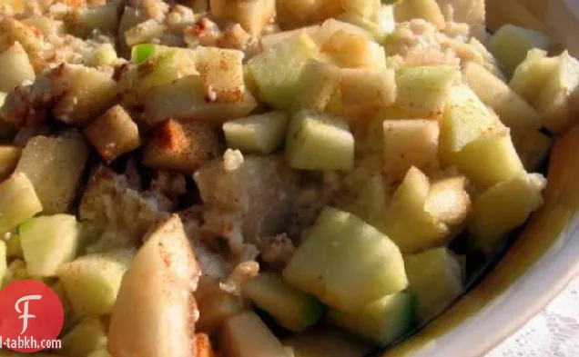 بودنغ الأرز البني مع التفاح والكمثرى (دبليو كور بلس)