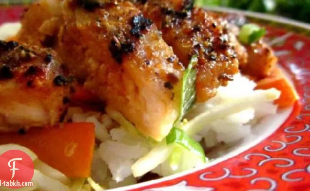 وعاء أرز دجاج ترياكي لواحد