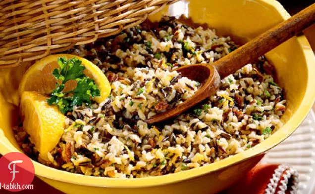 سلطة الأرز بالخل البرتقالي