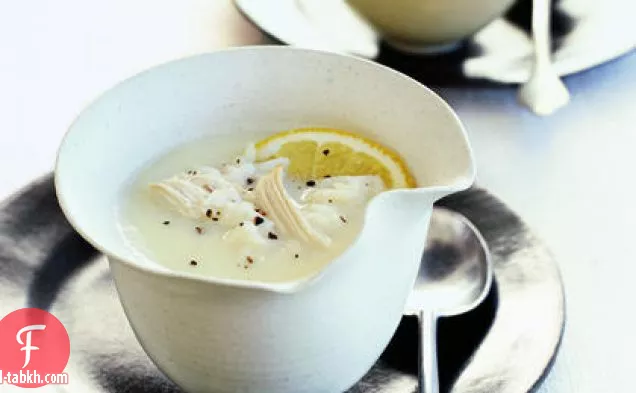 أفغوليمونو (حساء بيض الليمون اليوناني)