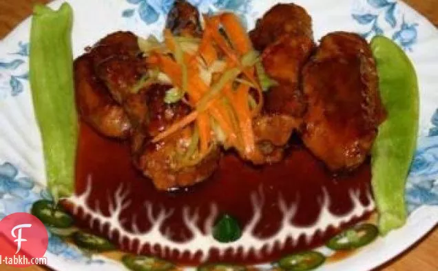 أجنحة دجاج بوربون