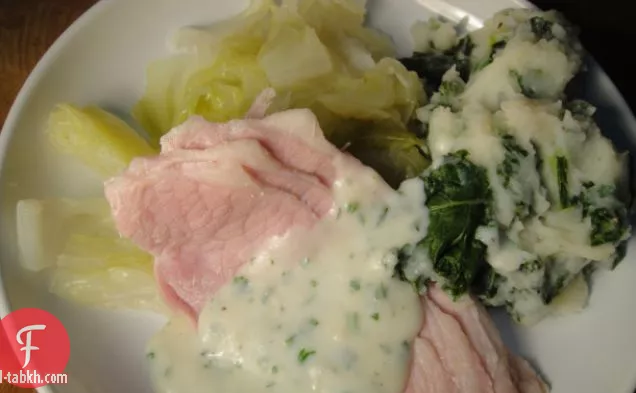 طهي الكتاب: لحم الخنزير المقدد الأيرلندي التقليدي والملفوف وصلصة البقدونس