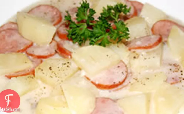 بسطرمة و خبز البطاطا