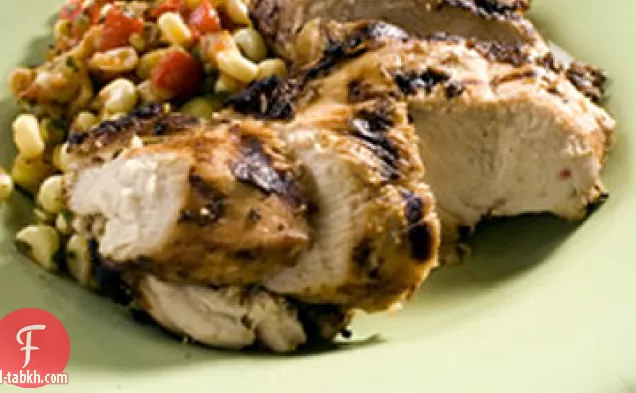 دجاج مشوي بالأعشاب