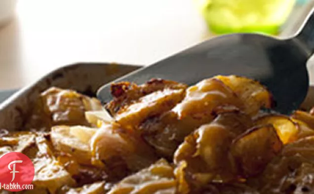شيدر البطاطا والمرق خبز