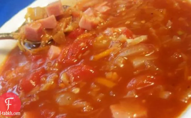 حساء لحم الخنزير الطماطم