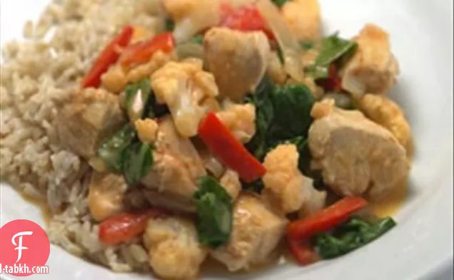 دجاج تايلاندي أخضر كاري