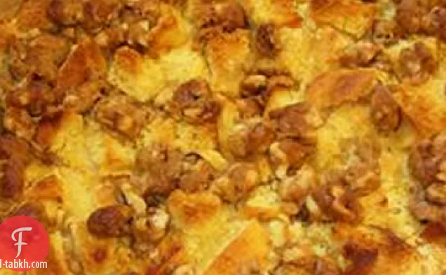 بودنغ خبز البطاطا الحلوة والكمثرى والأناناس