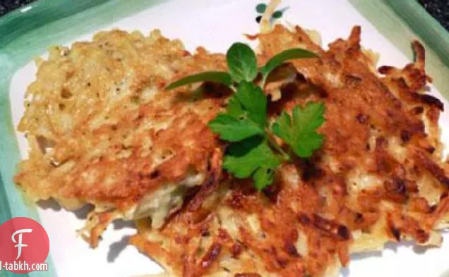 فطائر البطاطا الحلوة والبصل والزعتر