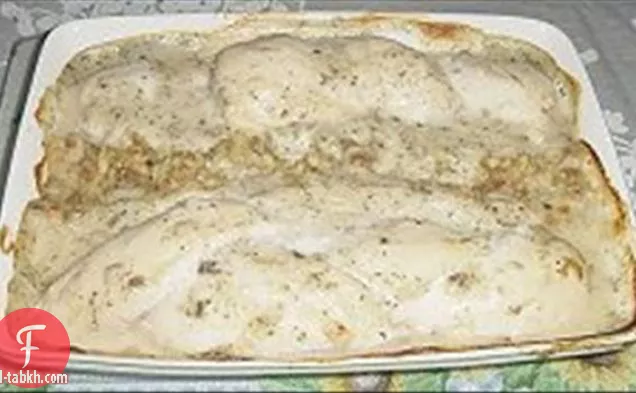 الدجاج وحشو خبز