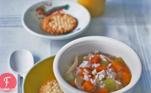 حساء الدجاج مع الأرز