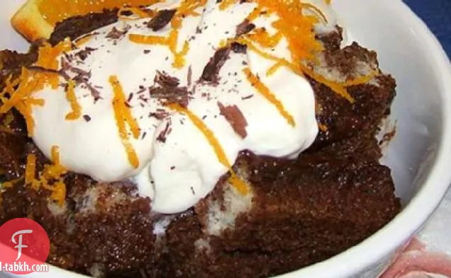 الشوكولاته البرتقال سوفل Pudding بودنغ الخبز