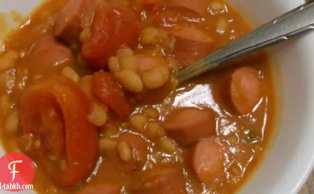حساء هوت دوج بسيط جدا
