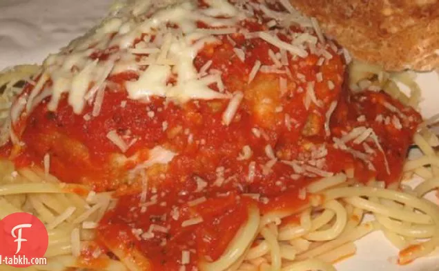 من السهل الدجاج البارميزان