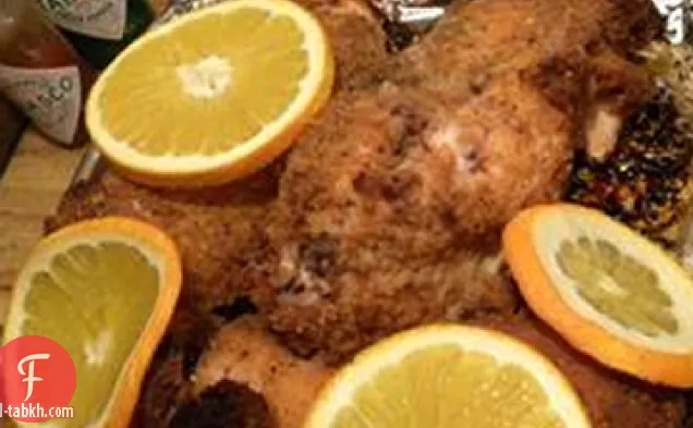 دجاج مطلي بالبرتقال