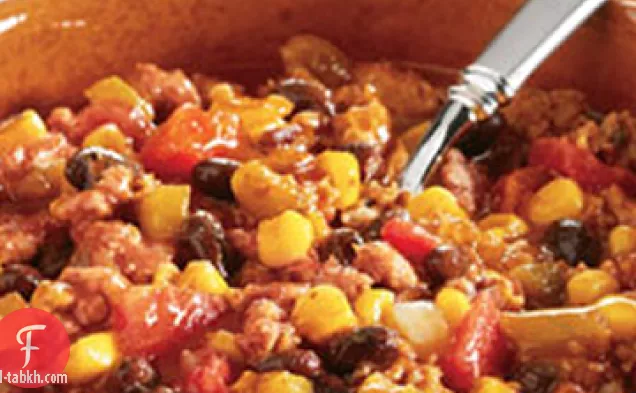 سوانسون-الفاصوليا السوداء والذرة والفلفل الحار الديك الرومي