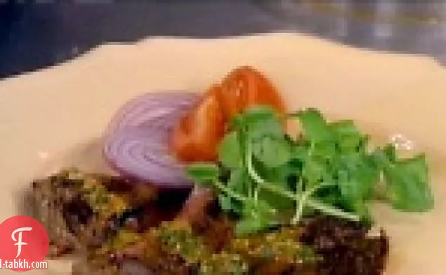 شريحة لحم تنورة مع صلصة تشيميشوري