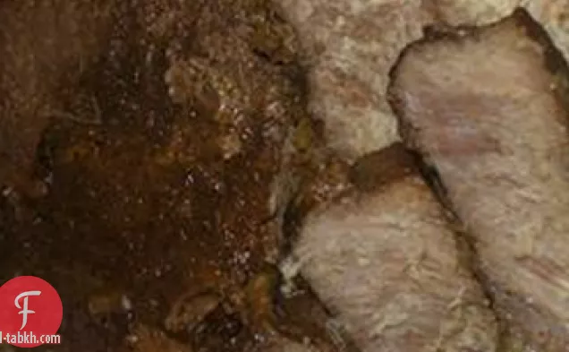 ماء مالح حلو وحار لشريحة لحم