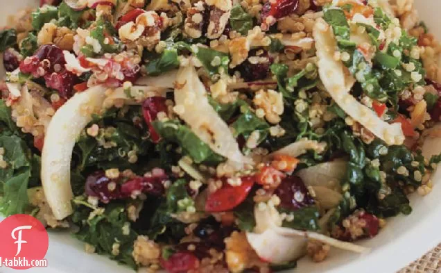 وصفة سلطة اللفت والثوم المحمص مع التوت البري