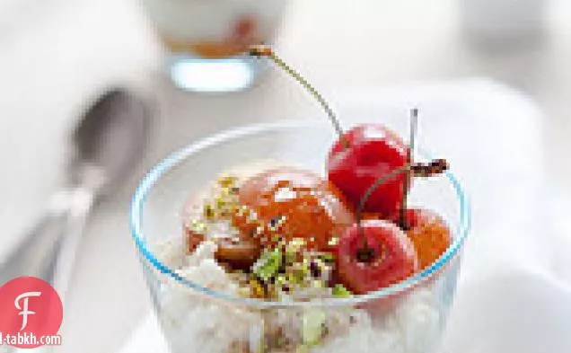 أكلة عسل اللافندر مع فاكهة الفانيليا المحمصة