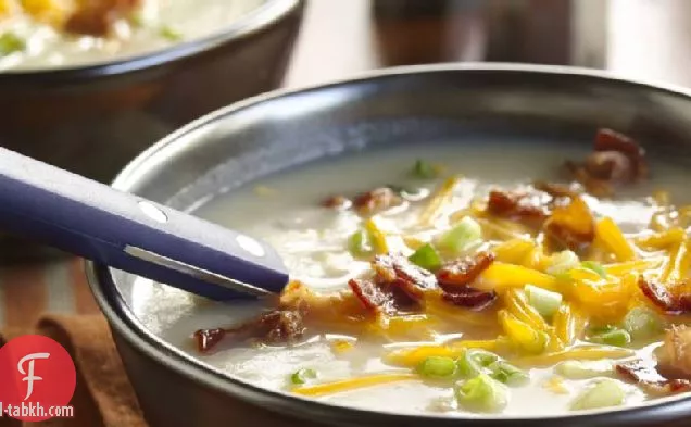 شوربة بطاطس شيدر بيكون