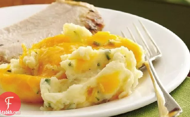 طاجن بطاطس مخبوز مرتين