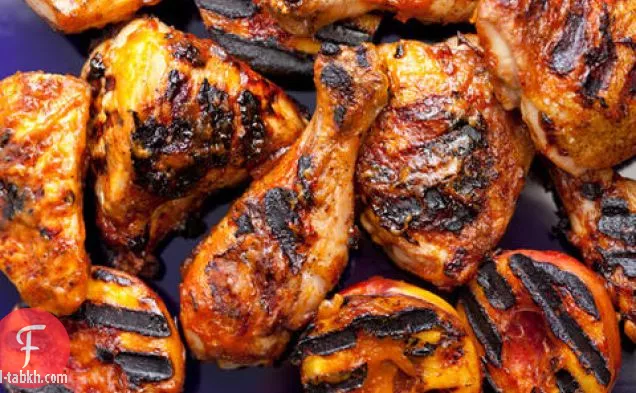 دجاج مشوي مع صلصة نكتارين باربيكيو