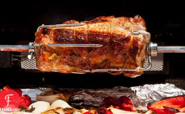 الكوبي المشواة لحم الخنزير الخاصرة مع الفلفل والبصل