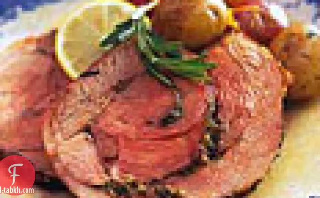 روزماري-لحم الضأن المشوي مع عصائر عموم