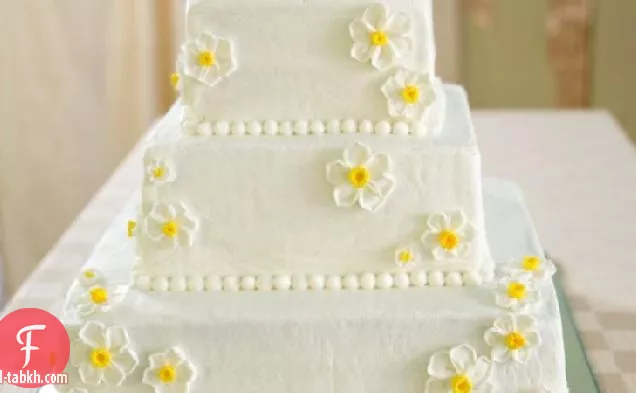 كعكة الزفاف الأبيض مع ملء التوت
