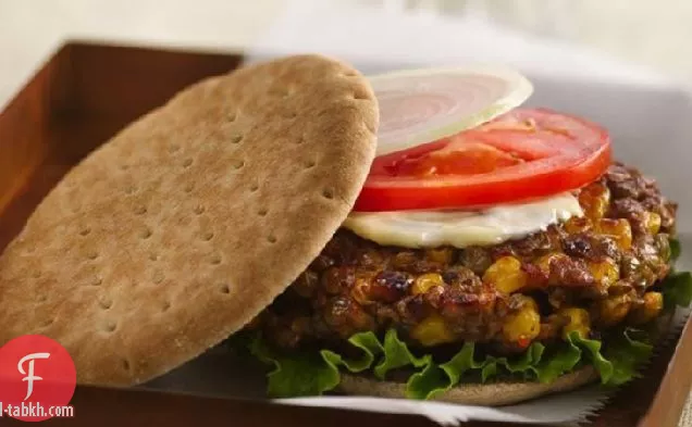 برغر العدس والذرة