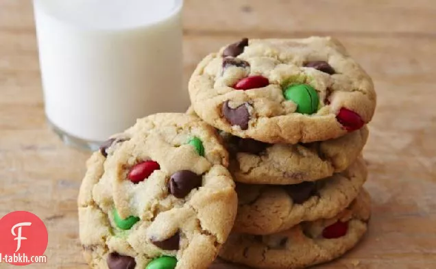 الشوكولاته رقاقة م&السيدة Cookies كعك عيد الميلاد